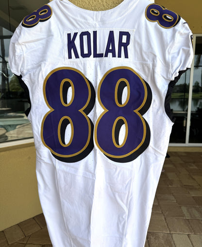 Charlie Kolar GAME WORN💪 (10/15/2023) On-Field Baltimore Ravens💜Jersey NFL🌍vs. Titans (London Series)