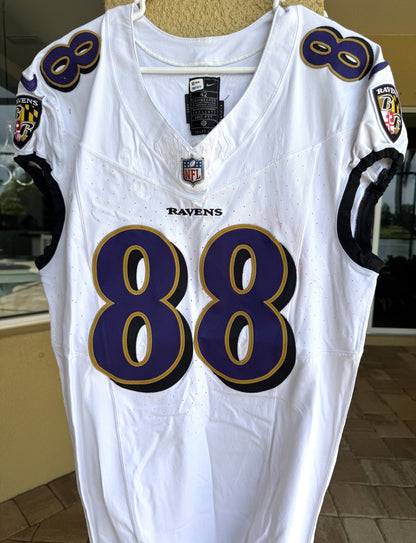 Charlie Kolar GAME WORN💪 (10/15/2023) On-Field Baltimore Ravens💜Jersey NFL🌍vs. Titans (London Series)
