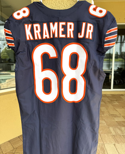 Doug Kramer Jr GAME WORN💪10/13/2024 Chicago Bears NFL Jersey👕London Games🌍vs.Jacksonville Jaguars at Tottenham Hotspur Stadium