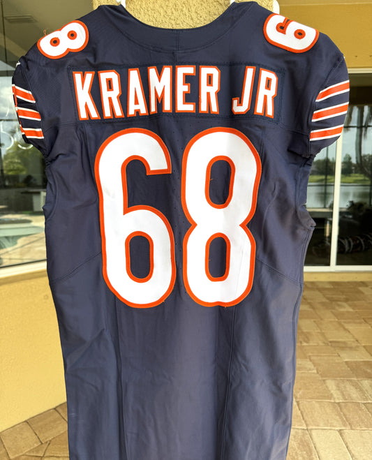 Doug Kramer Jr GAME WORN💪10/13/2024 Chicago Bears NFL Jersey👕London Games🌍vs.Jacksonville Jaguars at Tottenham Hotspur Stadium