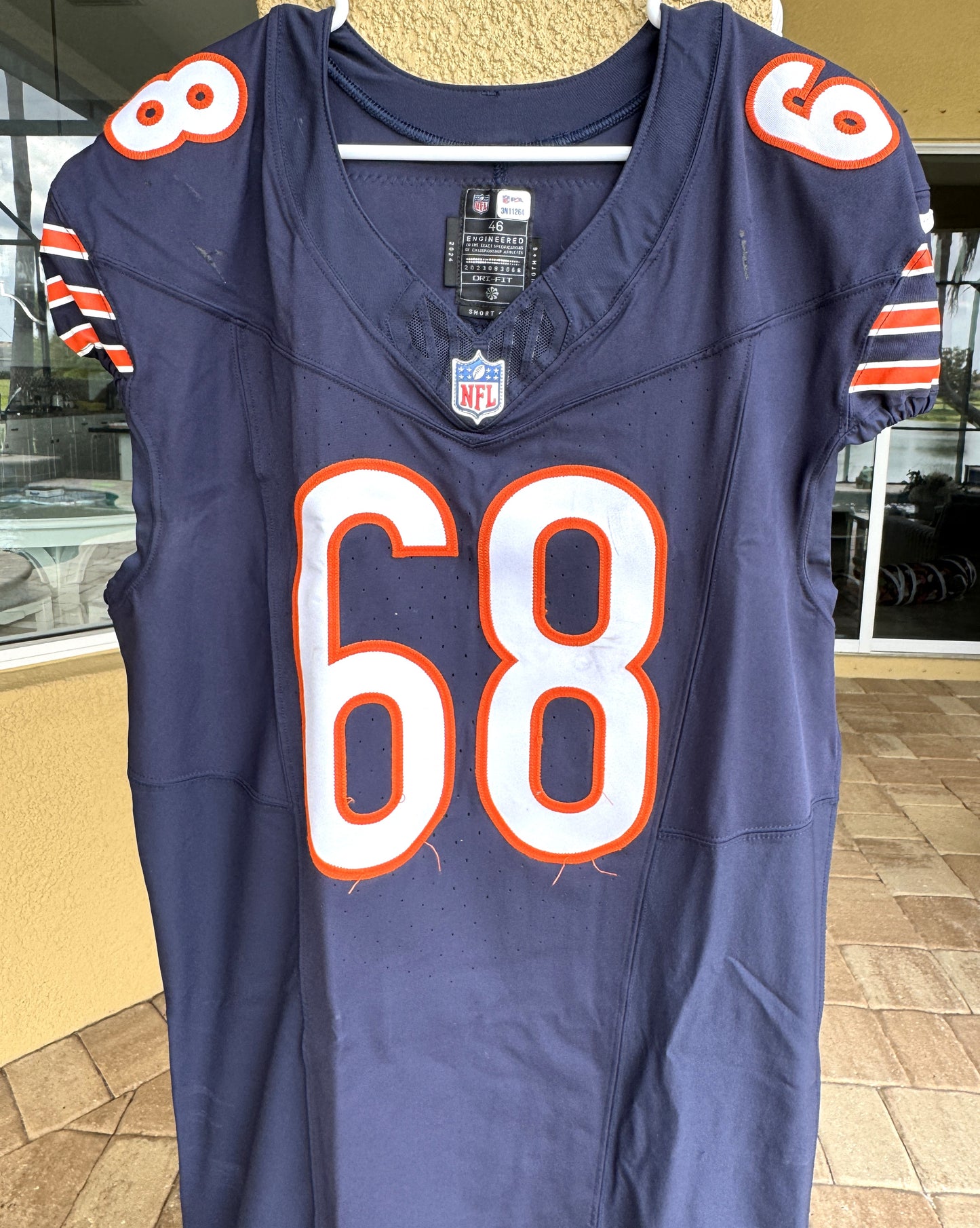 Doug Kramer Jr GAME WORN💪10/13/2024 Chicago Bears NFL Jersey👕London Games🌍vs.Jacksonville Jaguars at Tottenham Hotspur Stadium