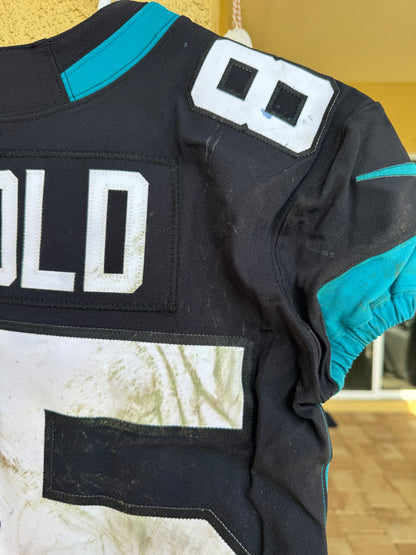 Dan Arnold GAME USED 💪 10/30/22 PHOTO MATCHED 📸 Jacksonville Jaguars 🐆 Nike NFL Jersey vs. Denver Broncos
