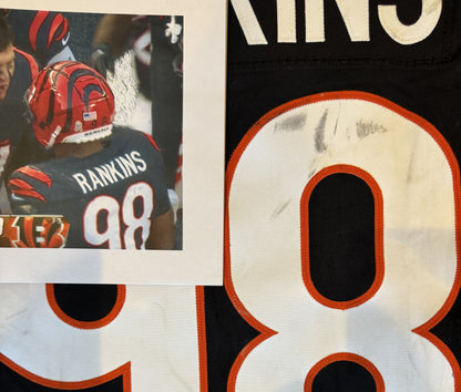 Sheldon Rankins GAME WORN 11/03/24💪PHOTO MATCHED📸Cincinnati Bengals NFL Jersey vs. Las Vegas Raiders Inc. PSA COA