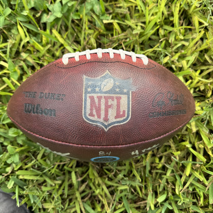 DJ Moore Signed + Inscribed Carolina Panthers GAME-USED💪10/11/20 Wilson Duke Football with Multiple Inscriptions