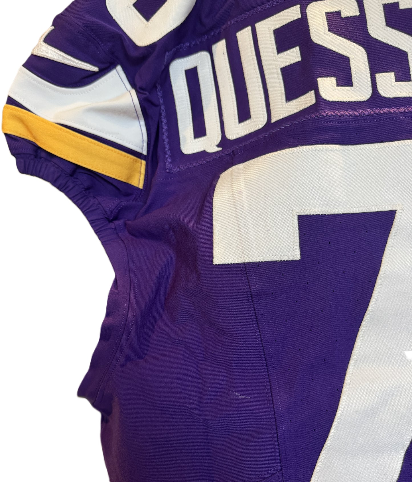 David Quessenberry GAME USED 10/06/24 Minnesota Vikings 👕 Jersey vs. New York Jets London Game ✅ Inc. PSA Authenticity
