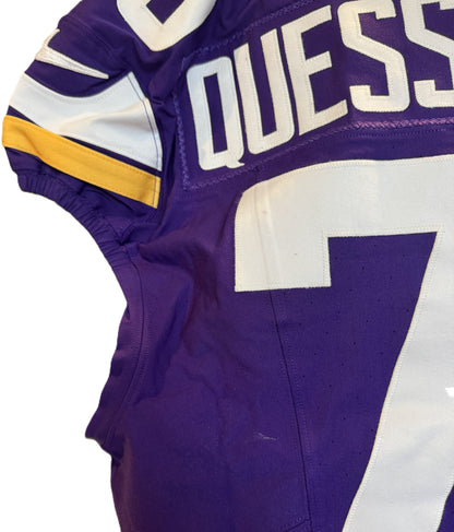 David Quessenberry GAME USED 10/06/24 Minnesota Vikings 👕 Jersey vs. New York Jets London Game ✅ Inc. PSA Authenticity