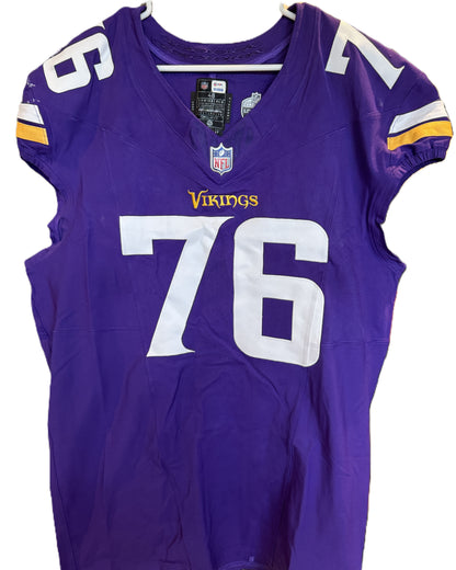 David Quessenberry GAME USED 10/06/24 Minnesota Vikings 👕 Jersey vs. New York Jets London Game ✅ Inc. PSA Authenticity
