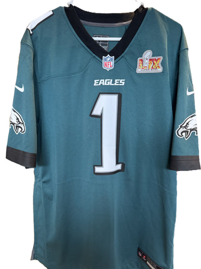 Jalen Hurts Signed✍️Philadelphia Eagles🦅Super Bowl LIX Champions Nike Jersey with "SB LIX MVP" Inscription
