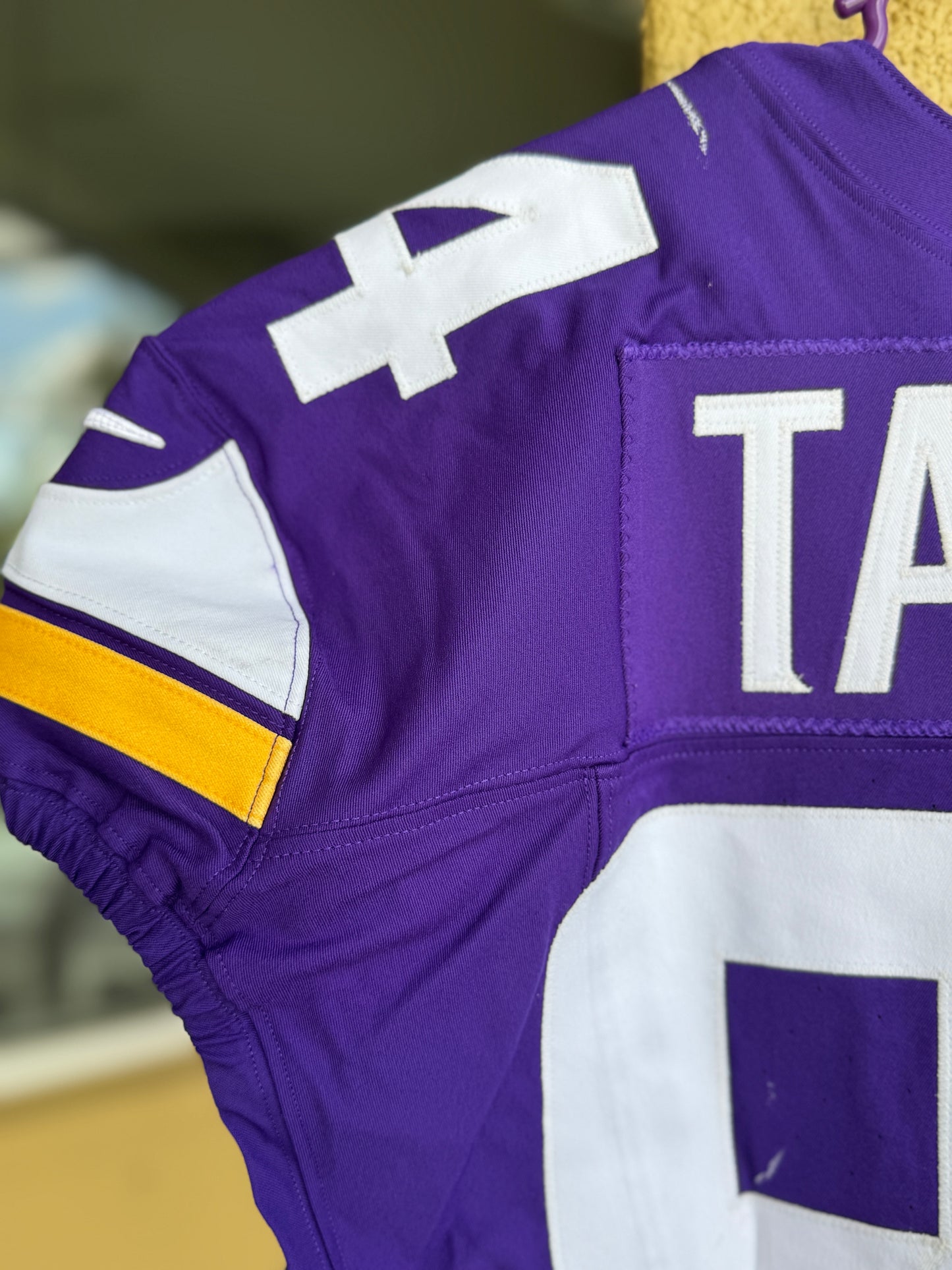Taki Taimani GAME USED 💪 10/06/24 Minnesota Vikings Nike NFL Jersey 👕 vs. New York Jets London Game ✅ Inc. PSA Authenticity 🛡️
