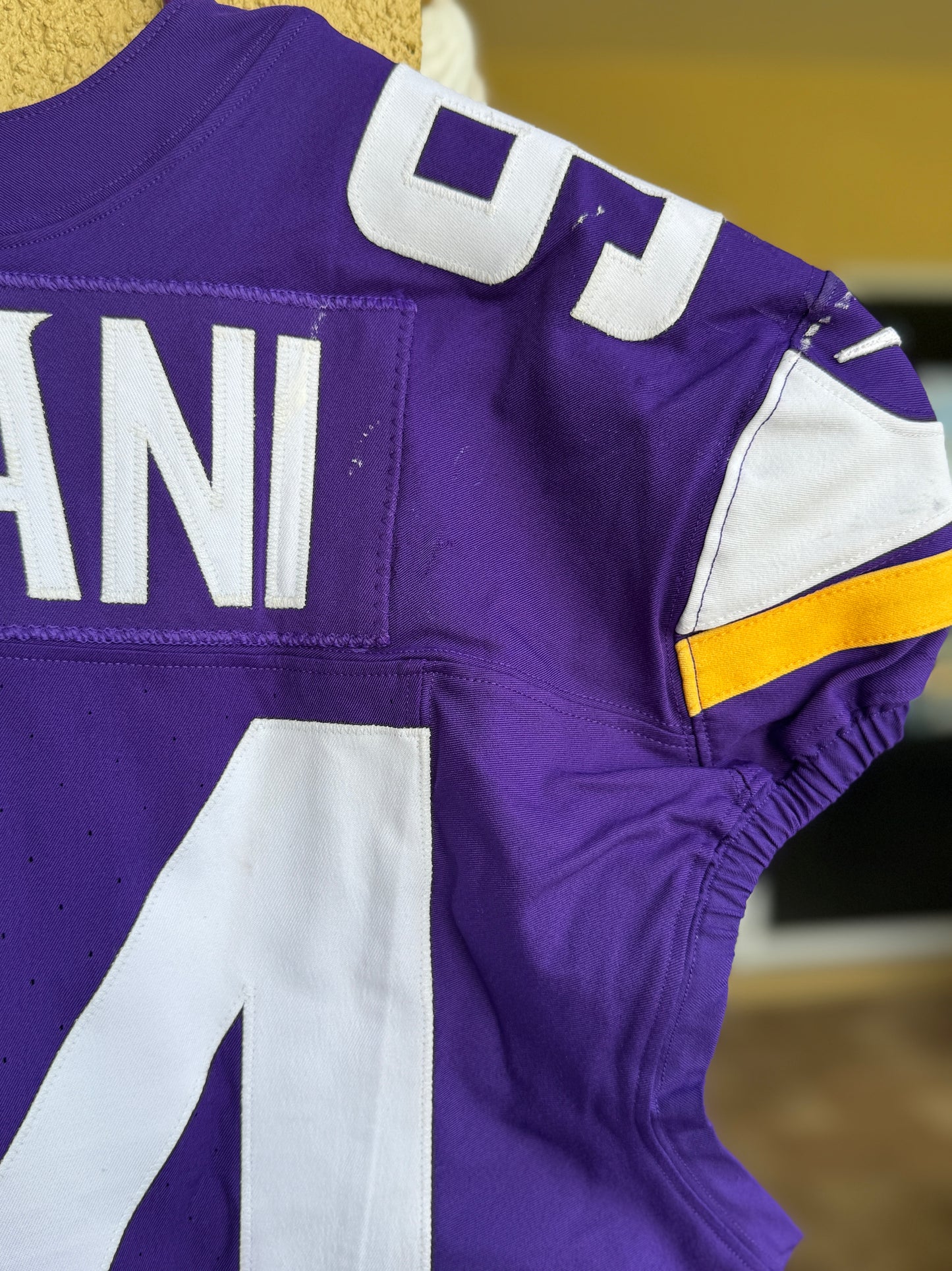 Taki Taimani GAME USED 💪 10/06/24 Minnesota Vikings Nike NFL Jersey 👕 vs. New York Jets London Game ✅ Inc. PSA Authenticity 🛡️