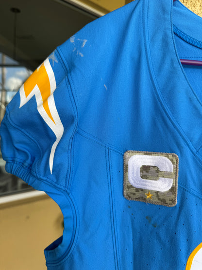 Denzel Perryman GAME-WORN💪11/10/24 Los Angeles Chargers⚡NFL Jersey vs. Tennessee Titans (Salute 2 Service game)