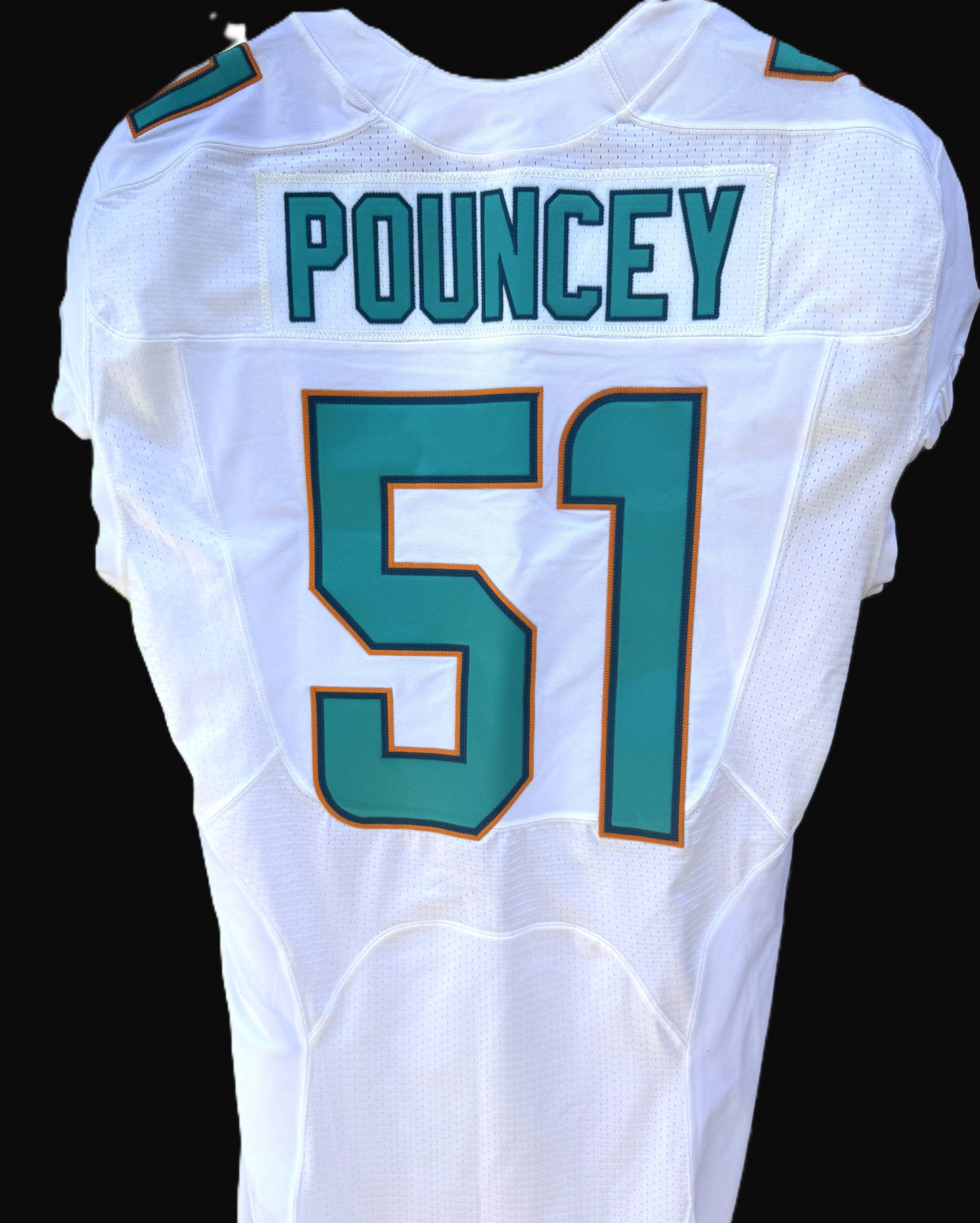 Mike Pouncey GAME-USED 💥 Miami Dolphins 🐬 Nike On-Field NFL Jersey 👕 includes PSA Authenticity 🛡️