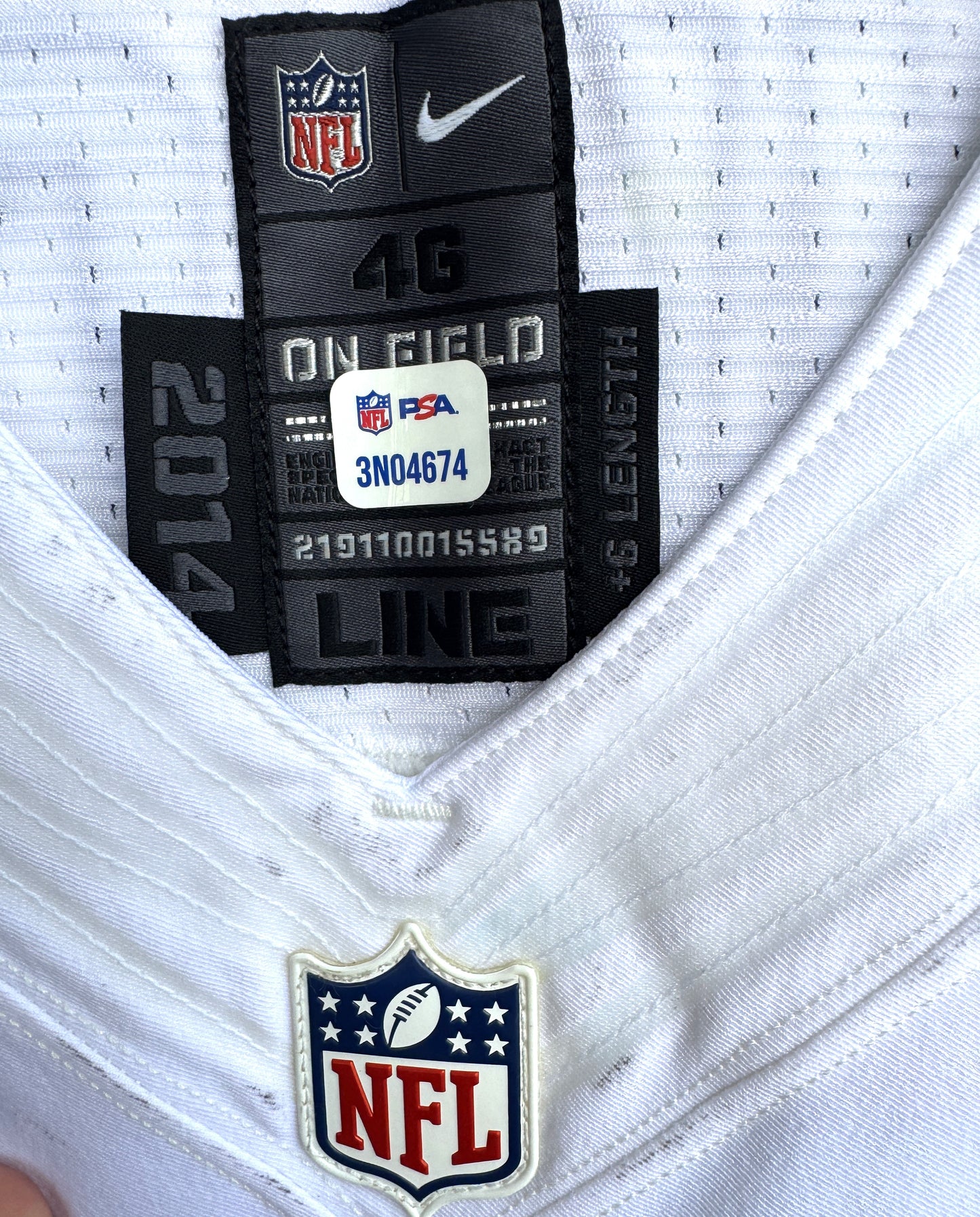 Mike Pouncey GAME-USED 💥 Miami Dolphins 🐬 Nike On-Field NFL Jersey 👕 includes PSA Authenticity 🛡️