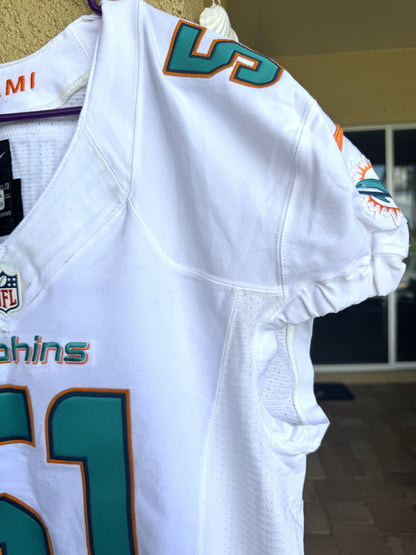 Mike Pouncey GAME-USED 💥 Miami Dolphins 🐬 Nike On-Field NFL Jersey 👕 includes PSA Authenticity 🛡️