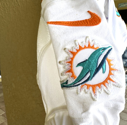Mike Pouncey GAME-USED 💥 Miami Dolphins 🐬 Nike On-Field NFL Jersey 👕 includes PSA Authenticity 🛡️