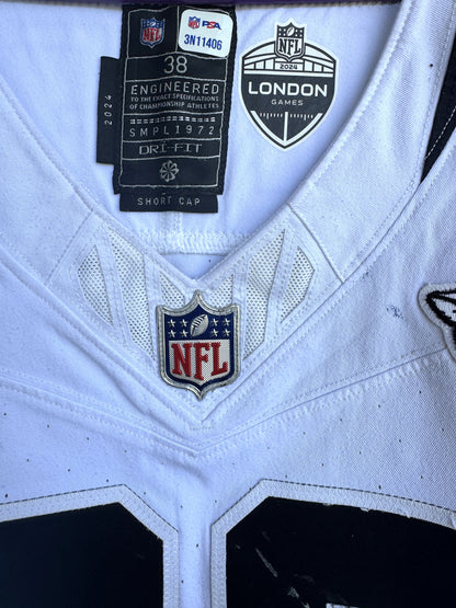 Jarrian Jones GAME USED 10/13/2024 Jacksonville Jaguars On-Field Nike NFL Jersey vs. Chicago Bears Also inc. PSA Authenticity