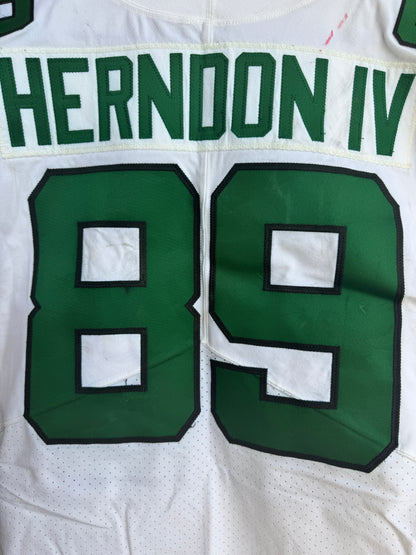 Chris Herndon GAME USED 💪 01/13/2021 PHOTO MATCHED 📸 New York Jets Nike NFL Jersey 👕 Also includes PSA Authenticity🛡️