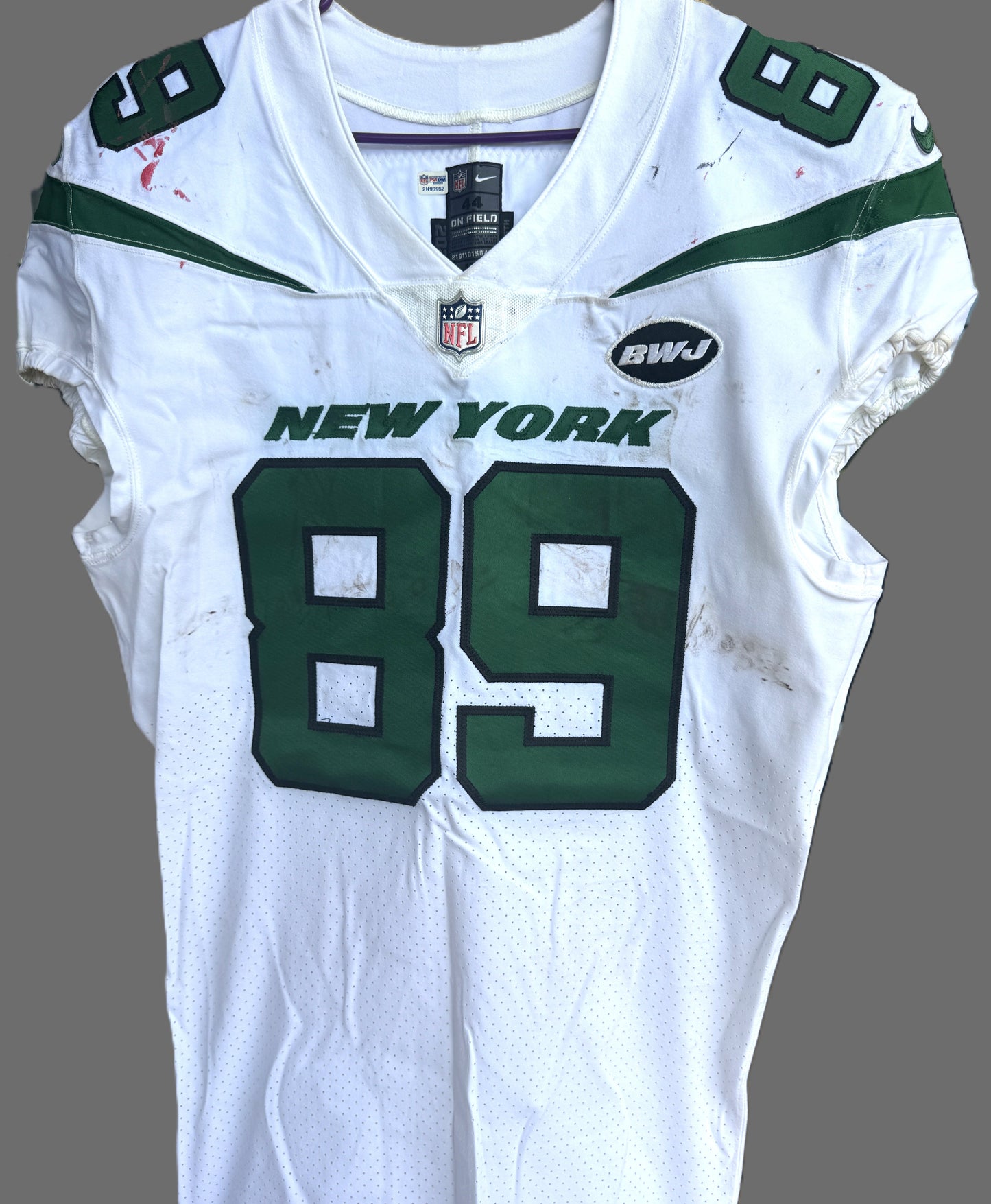 Chris Herndon GAME USED 💪 01/13/2021 PHOTO MATCHED 📸 New York Jets Nike NFL Jersey 👕 Also includes PSA Authenticity🛡️