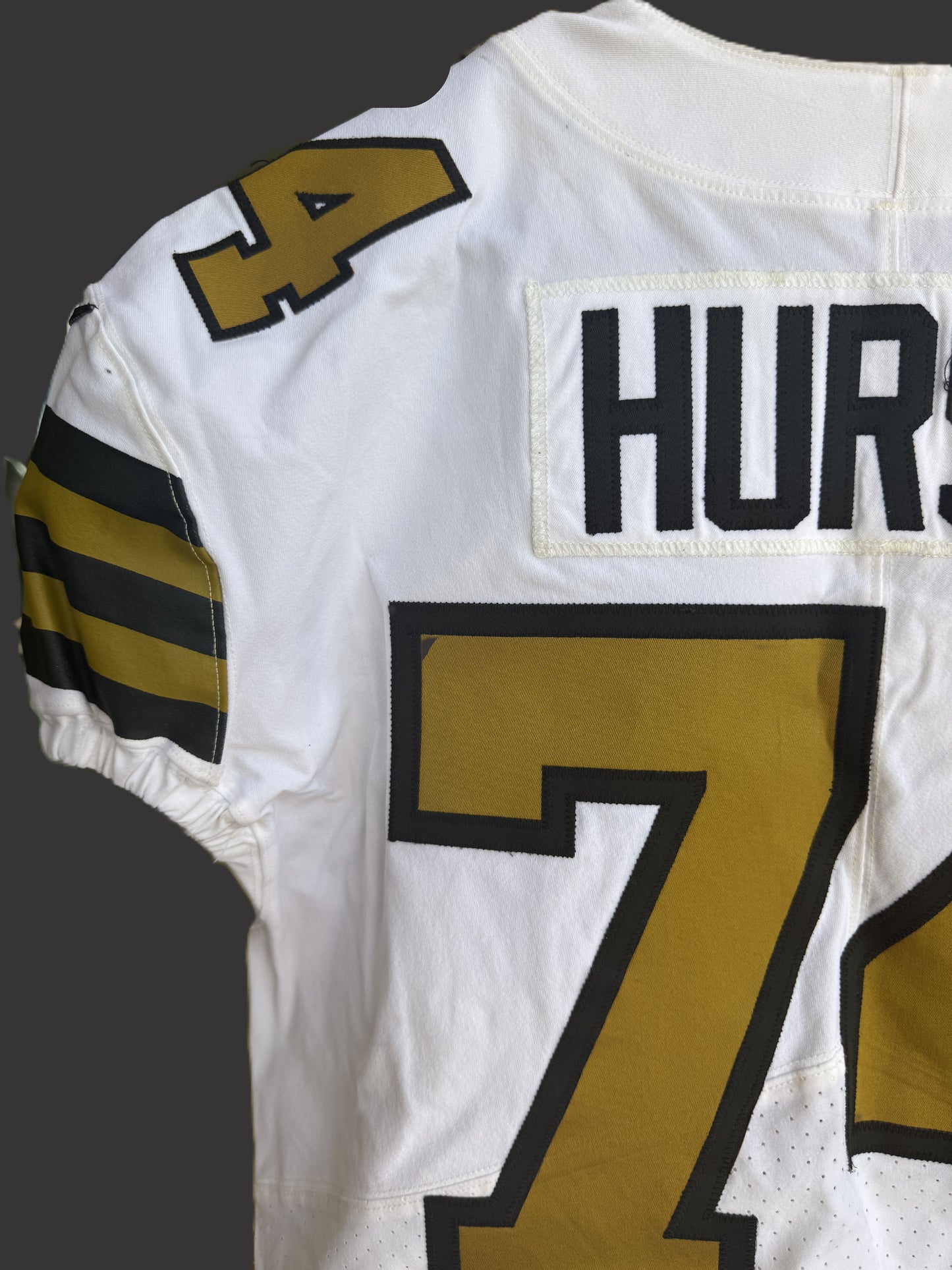 James Hurst GAME WORN 💪 10/02/2022 PHOTO MATCHED 📸 New Orleans Saints Nike NFL Jersey👕 vs. Minnesota Vikings with PSA Authentication 🛡️