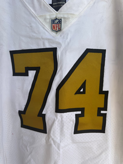 James Hurst GAME WORN 💪 10/02/2022 PHOTO MATCHED 📸 New Orleans Saints Nike NFL Jersey👕 vs. Minnesota Vikings with PSA Authentication 🛡️
