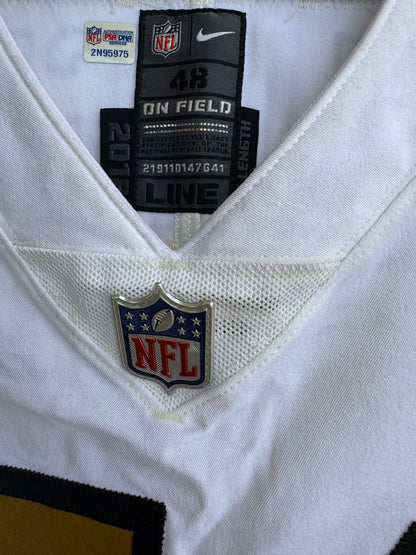 James Hurst GAME WORN 💪 10/02/2022 PHOTO MATCHED 📸 New Orleans Saints Nike NFL Jersey👕 vs. Minnesota Vikings with PSA Authentication 🛡️