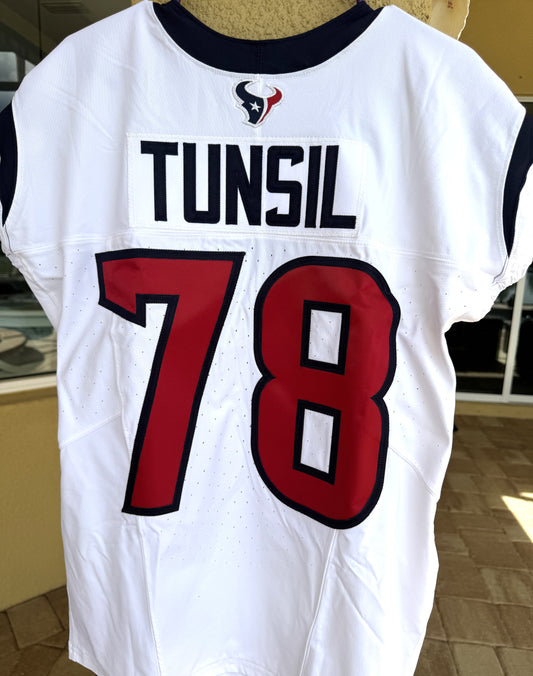 Laremy Tunsil Team/Game Issued Houston Texans 🐂 Nike NFL Jersey👕Also includes COA📄🛡️
