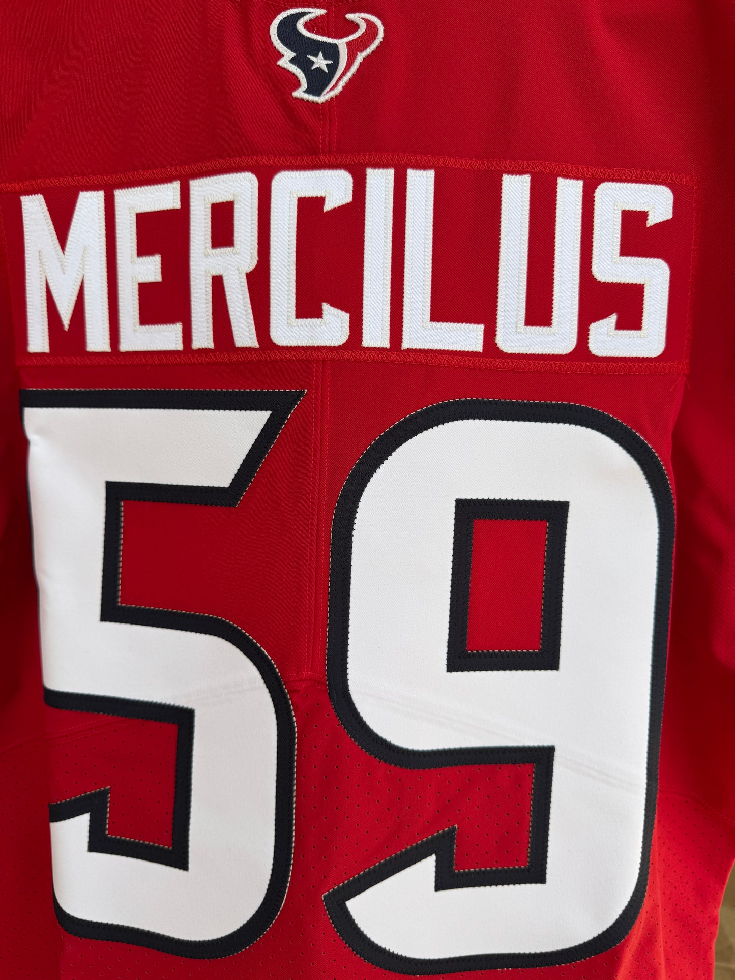 Whitney Mercilus Team-Issued Houston Texans 🐂 Nike NFL Jersey 👕 includes COA 🛡️