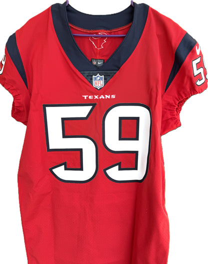 Whitney Mercilus Team-Issued Houston Texans 🐂 Nike NFL Jersey 👕 includes COA 🛡️