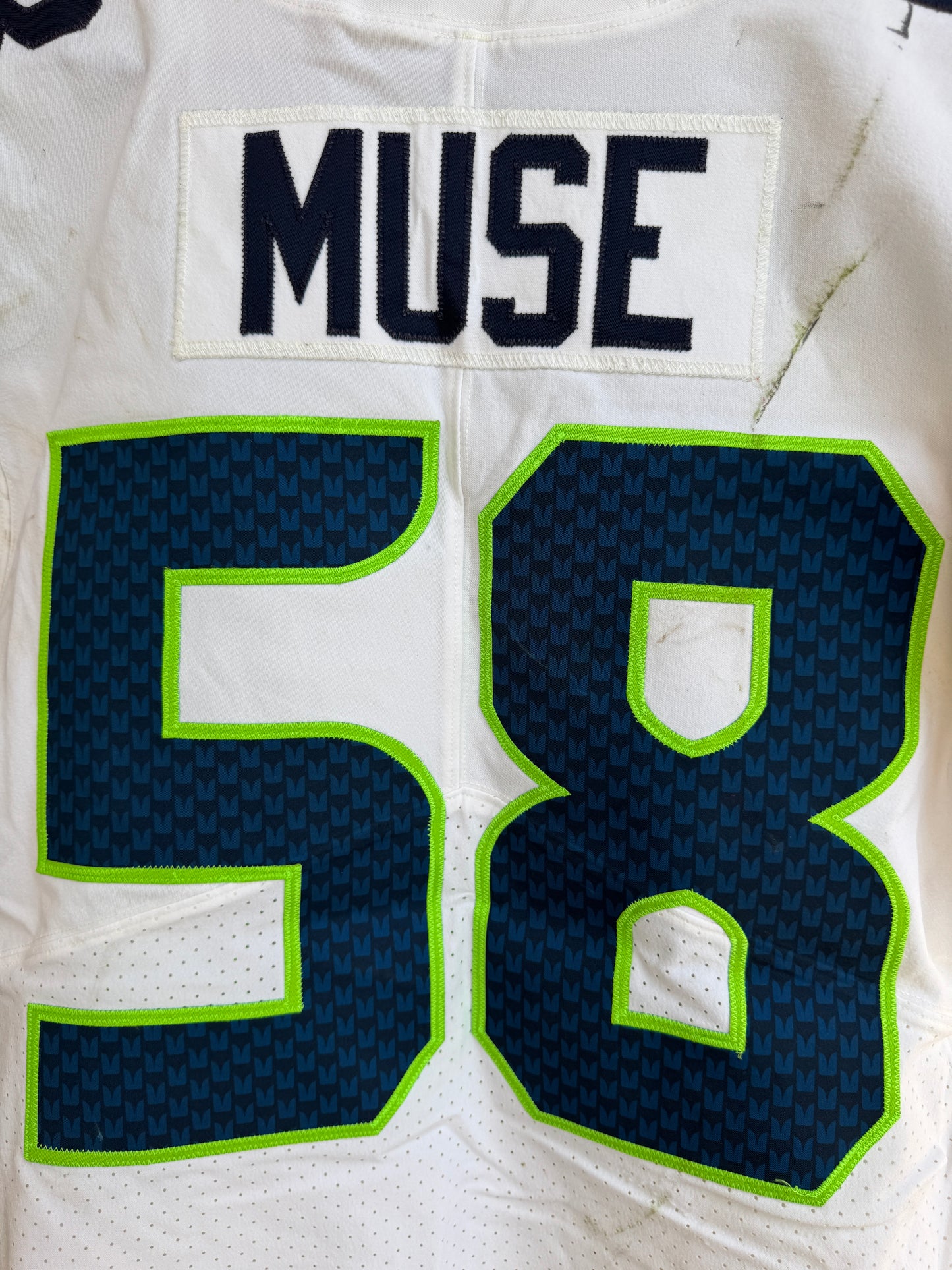 Tanner Muse GAME-WORN 💪 11/13/22 PHOTO MATCHED 📸 Seattle Seahawks NFL Jersey 👕 vs Bucs inc. PSA COA