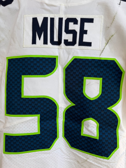Tanner Muse GAME-WORN 💪 11/13/22 PHOTO MATCHED 📸 Seattle Seahawks NFL Jersey 👕 vs Bucs inc. PSA COA