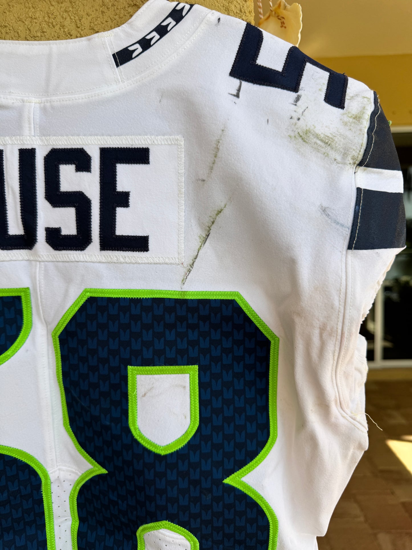 Tanner Muse GAME-WORN 💪 11/13/22 PHOTO MATCHED 📸 Seattle Seahawks NFL Jersey 👕 vs Bucs inc. PSA COA