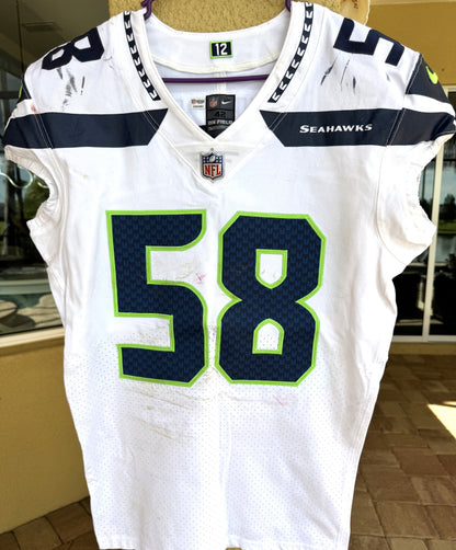 Tanner Muse GAME-WORN 💪 11/13/22 PHOTO MATCHED 📸 Seattle Seahawks NFL Jersey 👕 vs Bucs inc. PSA COA