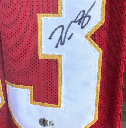 Noah Gray HAND-SIGNED✍️ Kansas City Chiefs RED Jersey🎽 – RARE Beckett Authenticated 🏈🔥