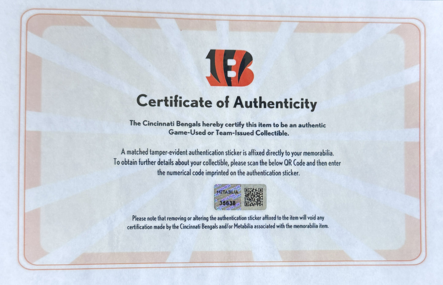 Kris Jenkins Jr. Game-Issued 💪Cincinnati Bengals🐅NFL Jersey – Nike includes COA⭐