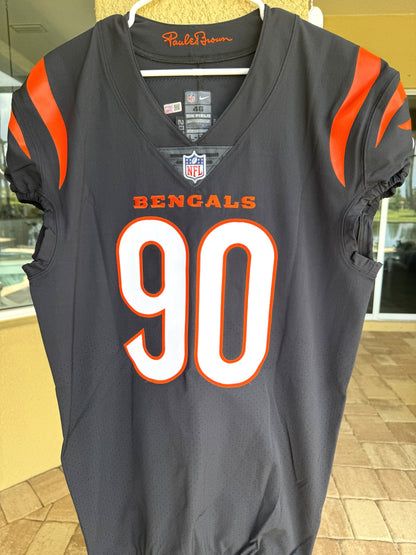 Kris Jenkins Jr. GAME ISSUED (2024-25 Season)🐅Cincinnati Bengals On-Field NFL Jersey👕