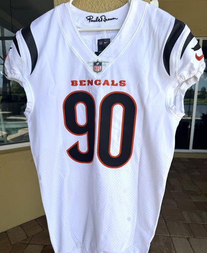 Kris Jenkins Jr. Game-Issued 💪Cincinnati Bengals🐅NFL Jersey – Nike includes COA⭐