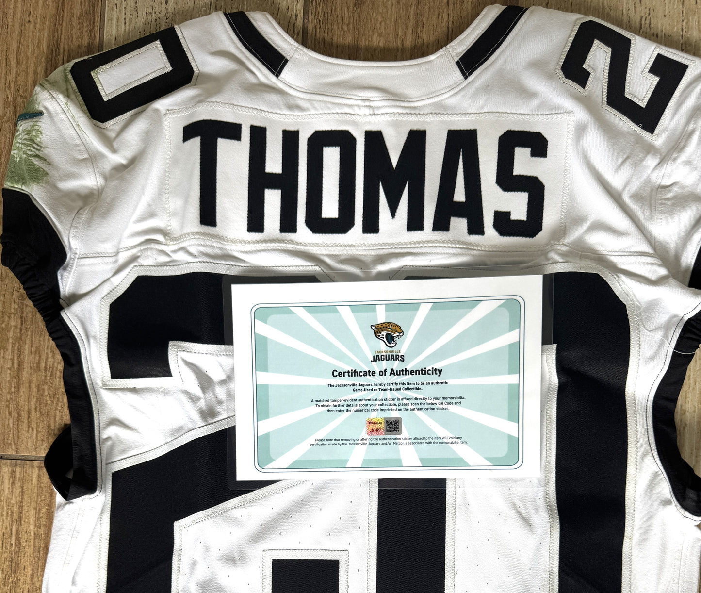 Daniel Thomas GAME WORN 💪 12/22/2024 Jacksonville Jaguars 🐆 Nike NFL Jersey 👕 vs. Las Vegas Raiders