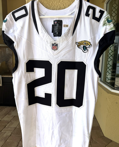 Daniel Thomas GAME WORN 💪 12/22/2024 Jacksonville Jaguars 🐆 Nike NFL Jersey 👕 vs. Las Vegas Raiders