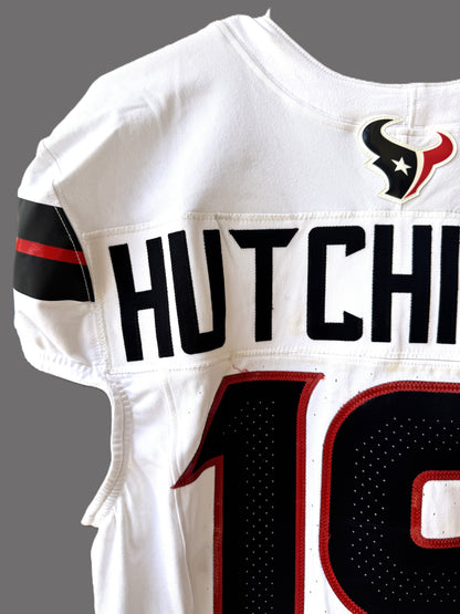 Xavier Hutchinson GAME WORN 💪 10/13/24 Houston Texans 🐂 NFL Jersey 👕 Victory over the New England Patriots inc. Metabilia COA 🛡️