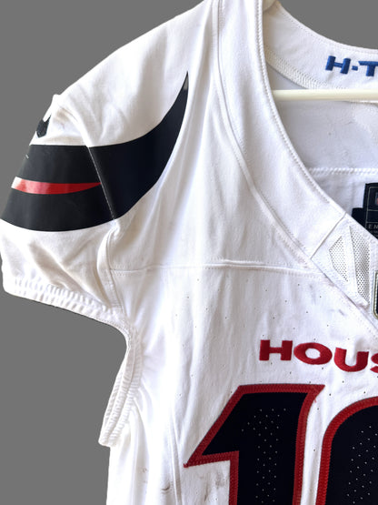Xavier Hutchinson GAME WORN 💪 10/13/24 Houston Texans 🐂 NFL Jersey 👕 Victory over the New England Patriots inc. Metabilia COA 🛡️