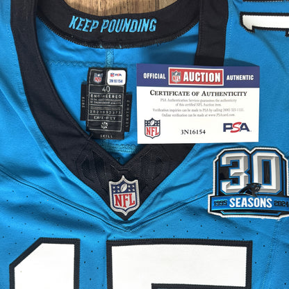 Jonathan Mingo Game Worn💪10/13/24 Carolina Panthers🐆vs.Falcons NFL Jersey👕vs. Falcons Also includes PSA Authentication