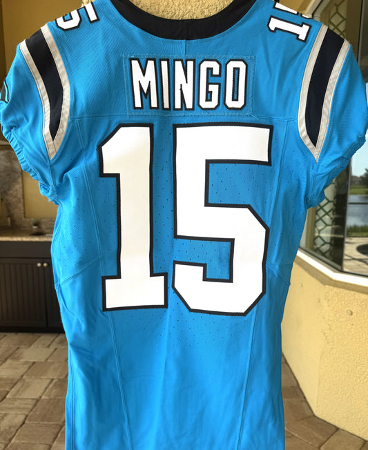 Jonathan Mingo Game Worn💪10/13/24 Carolina Panthers🐆vs.Falcons NFL Jersey👕vs. Falcons Also includes PSA Authentication