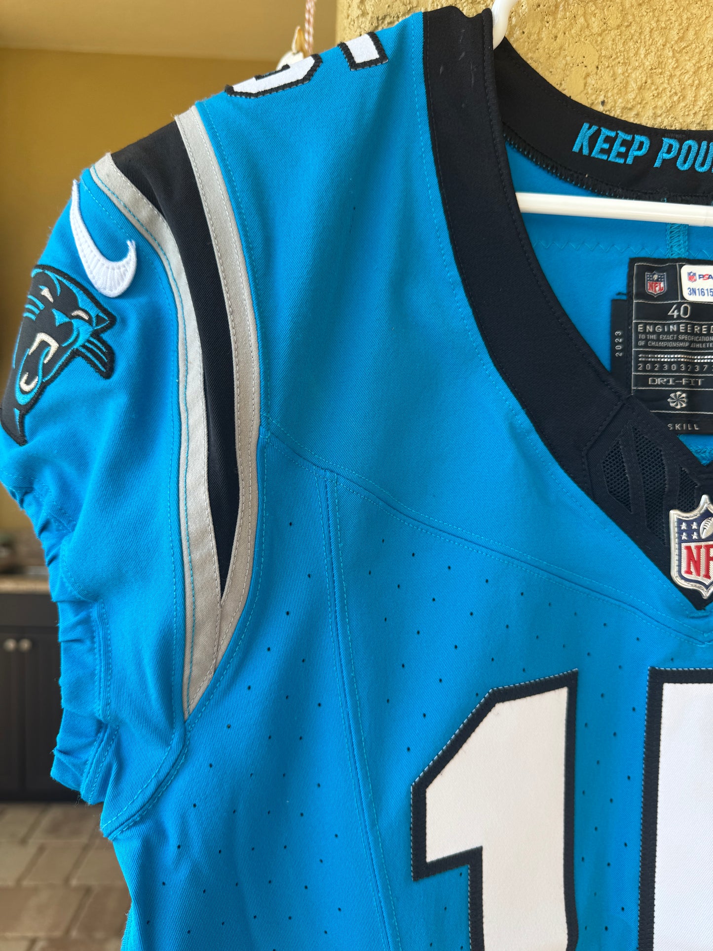 Jonathan Mingo Game Worn💪10/13/24 Carolina Panthers🐆vs.Falcons NFL Jersey👕vs. Falcons Also includes PSA Authentication