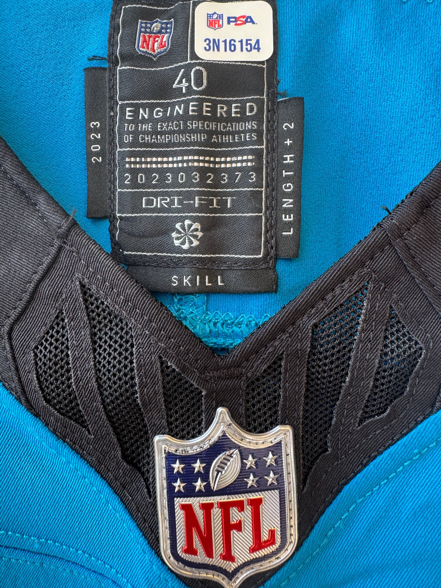 Jonathan Mingo Game Worn💪10/13/24 Carolina Panthers🐆vs.Falcons NFL Jersey👕vs. Falcons Also includes PSA Authentication