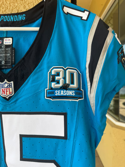 Jonathan Mingo Game Worn💪10/13/24 Carolina Panthers🐆vs.Falcons NFL Jersey👕vs. Falcons Also includes PSA Authentication
