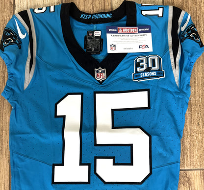 Jonathan Mingo Game Worn💪10/13/24 Carolina Panthers🐆vs.Falcons NFL Jersey👕vs. Falcons Also includes PSA Authentication