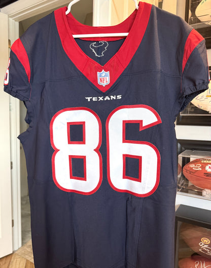 Dalton Schultz Game Issued 💪 Houston Texans 🐂 Nike NFL Jersey Also includes COA 🛡️