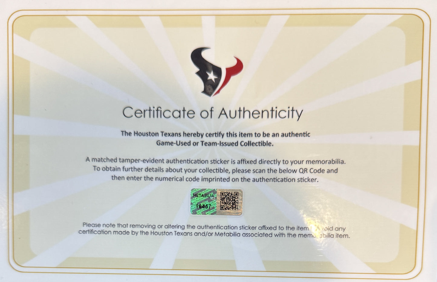 Juice Scruggs Team Issued 💥 Houston Texans 🐂 Nike NFL Jersey Also includes COA 📄