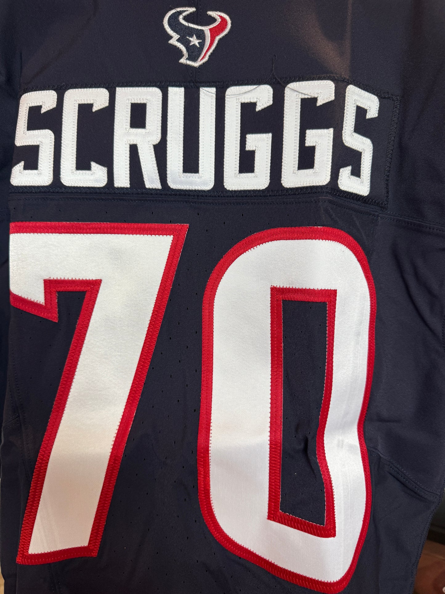 Juice Scruggs Team Issued 💥 Houston Texans 🐂 Nike NFL Jersey Also includes COA 📄