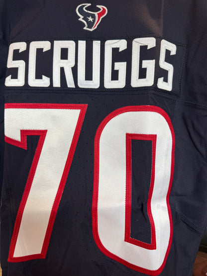 Juice Scruggs Team Issued 💥 Houston Texans 🐂 Nike NFL Jersey Also includes COA 📄